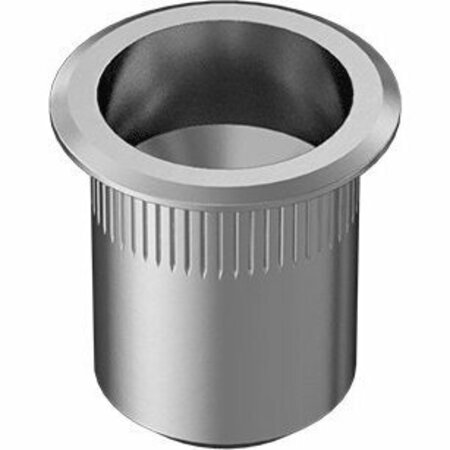 BSC PREFERRED Aluminum Heavy-Duty Rivet Nut 3/8-16 Internal Thread.027-.150 Material Thickness, 10PK 94020A359